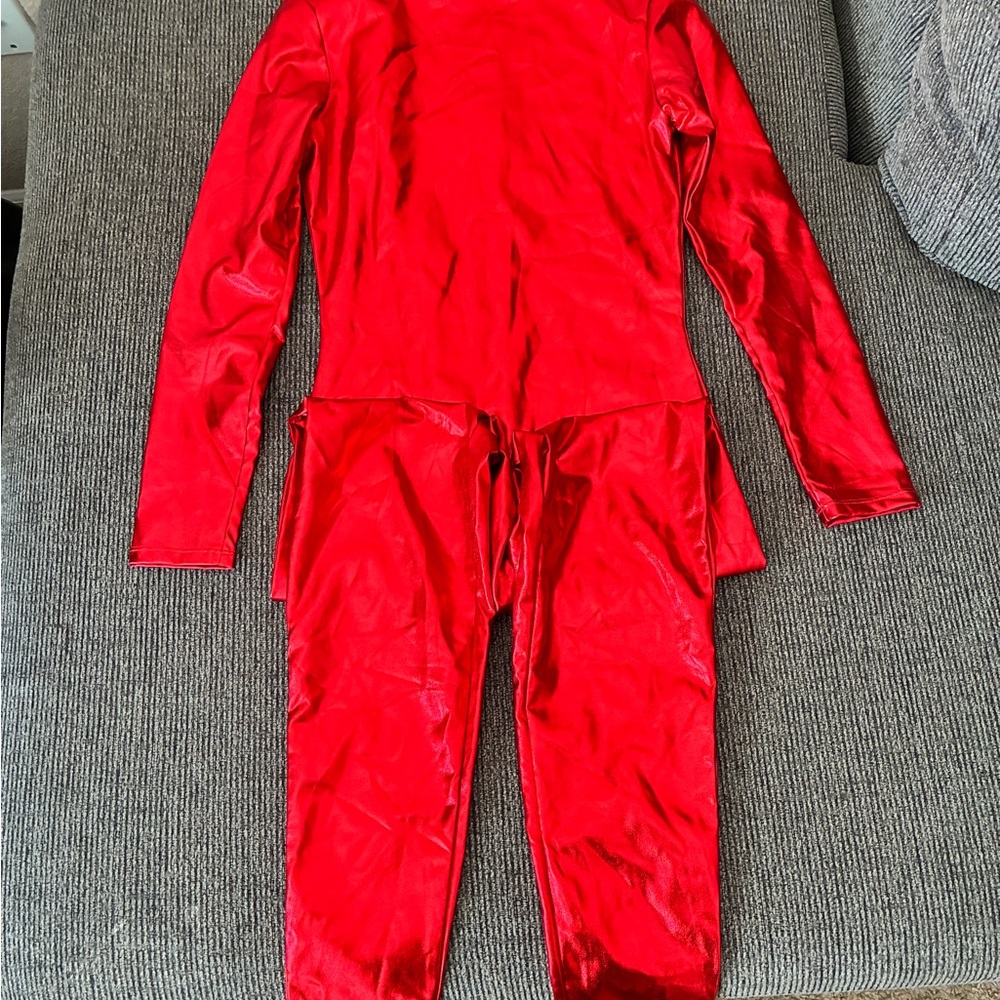 Kepblom metallic red unitard NWT
